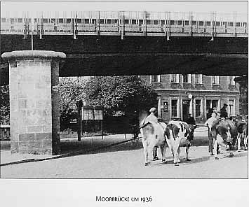 Moorbrücke in früheren Zeiten
